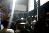 Suasana saat terjadi kericuhan