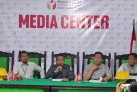 Suasana Konfrensi Pers Bawaslu Bone
