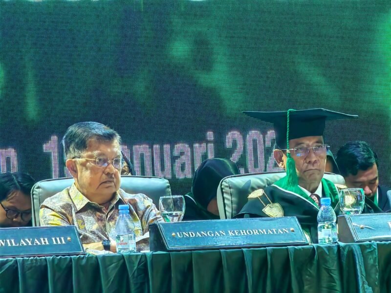 JK Saat menghadiri Dies Natalis ke 3 Universitas Insan Cita Indonesia (UICI) di Perpustakaan Nasional, Jakarta Pusat