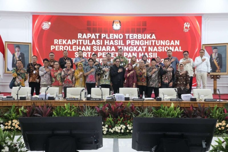 Rapat Pleno Terbuka Rekapitulasi Perhitungan Suara Tingkat Nasional KPU RI