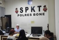 Para Gadis remaja yang bertengkar saat dimintai keterangan di SPKTT Polres Bone