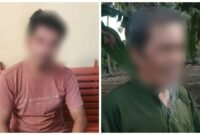 Foto Kedua terduga pelaku saat diamankan Polisi