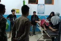 Korban saat mendapat perawatan medis di Puskesmas Ajangale