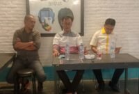 Andi Rio Idris Padjalangi saat silturahmi dengan Insan Pers di Centro Cafe Jalan Bali Watampone, Rabu 28/8/2024.