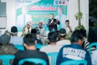 Andi Islamuddin saat sosialisasi dengan tokoh-tokoh masyarakat di Bone Utara
