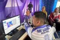 Sat lantas Polres Bone saat melayani masyarakat di Kecamatan Ponre, Kamis 10/10/2024.