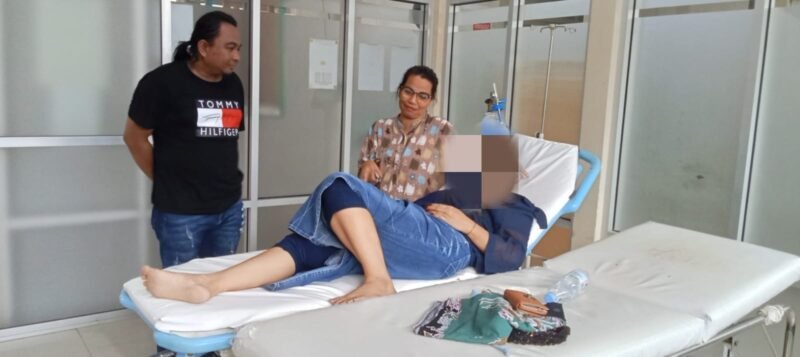 Korban saat dibawa ke RSUD Tenriawaru Bone