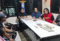 Para terduga pelaku saat diamankan di Mapolsek Tanete Riattang, Kamis malam, 23 April 2026.