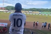 Eko Wahyudi, manager Tim  Kec. Tanete Riattang saat menyaksikan langsung pertandingan Beramal Cup, di Stadion Lapatau Bone.