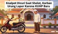 Knalpot Dicuri Saat Sholat, Korban Pasrah Tidak Melapor Karena KUHP Baru