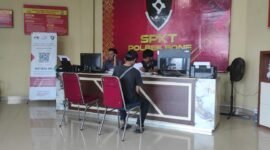 Korban saat mendatangi SPKT Polres Bone, Senin 8 Juni 2026.