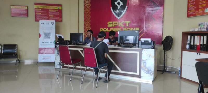 Korban saat mendatangi SPKT Polres Bone, Senin 8 Juni 2026.