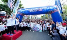 Semarak HUT ke-18 Toraja Utara, Gubernur Sulsel Lepas Ribuan Peserta Jalan Sehat Anti Mager