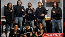 Foto : 3 ari 6 terduga pelaku pengeroyokan polisi yang sudah diamankan Sat Resmob Polres Bone.