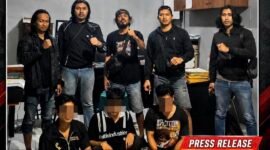 Foto : 3 ari 6 terduga pelaku pengeroyokan polisi yang sudah diamankan Sat Resmob Polres Bone.