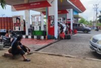 Ketgam : Potret salah satu SPBU di Kabupaten Soppeng.