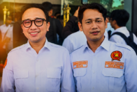 Foto : Ketua PP Satria, Bambang Haryadi (Kiri), Ketua PC Satria Gerindra Bone, Riswan Rusandy (Kanan).