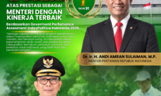 Bupati Soppeng Sampaikan Apresiasi atas Prestasi Menteri Pertanian dengan Kinerja Terbaik