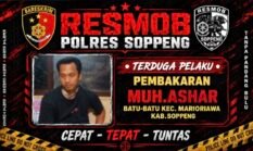Gerak Cepat Resmob Polres Soppeng, Terduga Pelaku Pembakaran Pasar Batu-Batu Diamankan